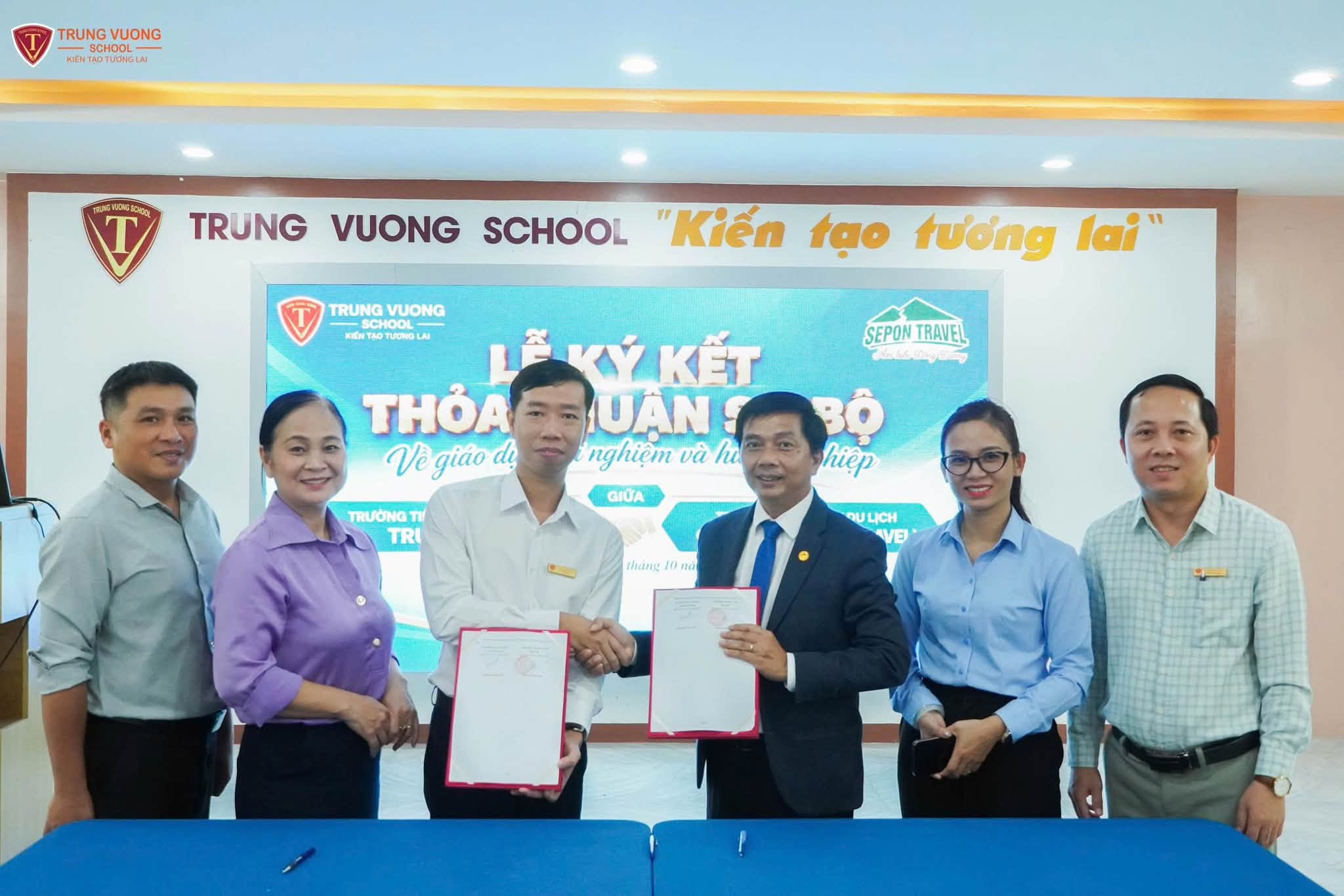 TRƯỜNG TRƯNG VƯƠNG KÝ KẾT THỎA THUẬN HỢP TÁC GIÁO DỤC TRẢI NGHIỆM VỚI SEPON TRAVEL